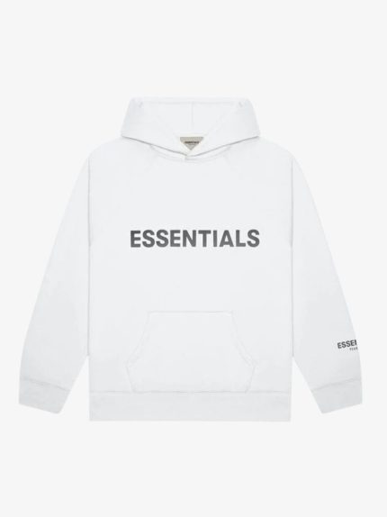 Fear of God Essentials Hoodie Applique Logo – White