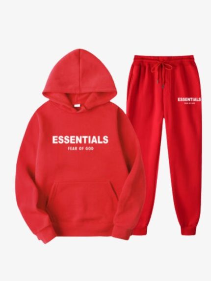 Red Essentials Tracksuit